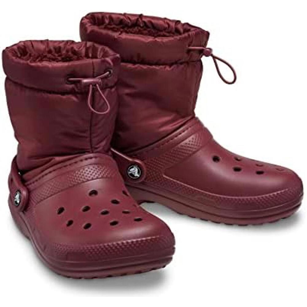 Crocs Men's and Women's Classic Lined Neo Puff Boot Garnet UNISEX